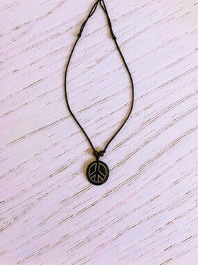 Peace Necklace~ adjustable cord